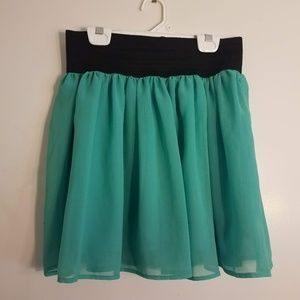 Teal skater skirt